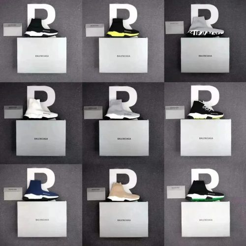 Balenciaga Speed Trainer Knit Sneakers Multicolor