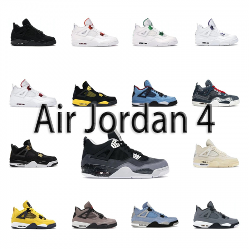 Jordan Air Jordan 4 Retro Basketball Sneakers Multicolor