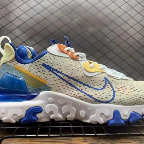 Nike React Vision chunky sneakers Beige and Blue