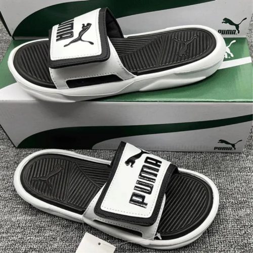 Puma Divecat v2 Adjustable Slides Sandals Black and White