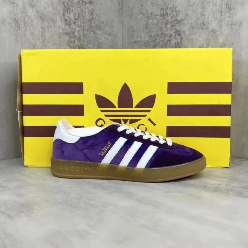 Gucci Adidas Gazelle Suede Sneakers Purple