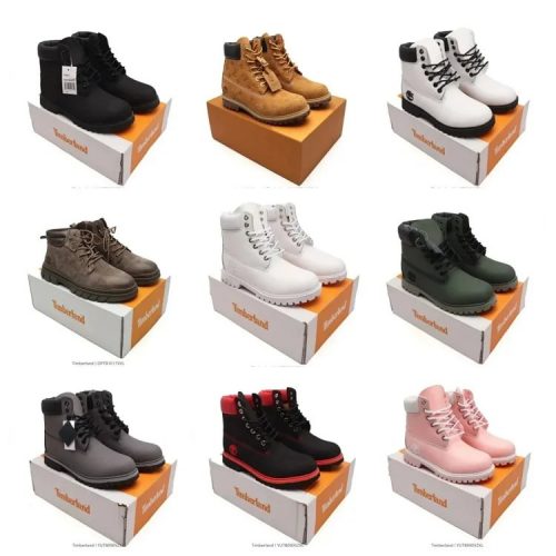 Timberland 6-Inch Premium Waterproof Boots Chunky Leather Sneakers Multicolor