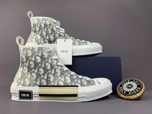 Dior B23 High Top Oblique Sneakers White and Black