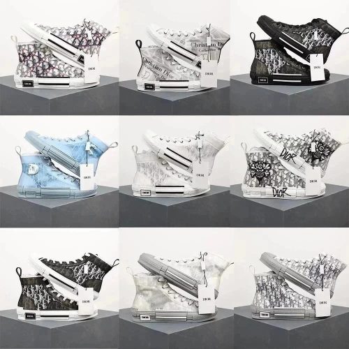Dior B23 High Top Oblique Sneakers Multicolor