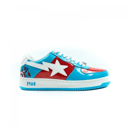 A Bathing Ape BAPE Bapesta Captain America Low Top Sneakers Multicolor