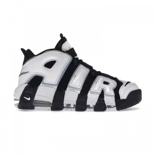Nike Air More Uptempo Chunky Basketball Sneakers Black and White