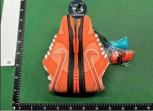 Nike SB Dunk Low Orange Lobster Chunky Sneakers Orange and Black