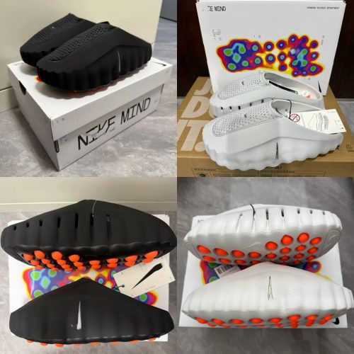 Nike Nike Mind Chunky Slides Sneakers Black and White