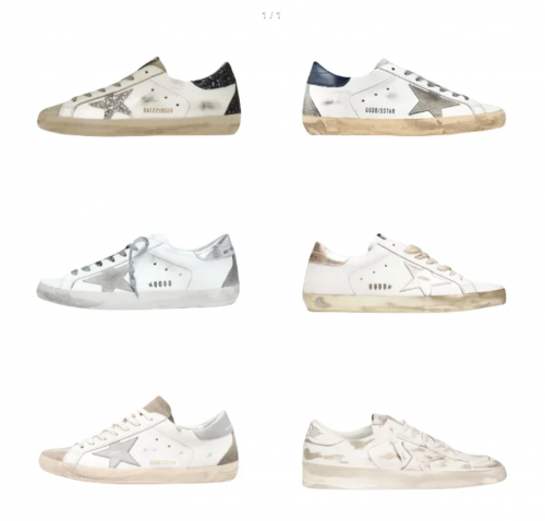 Golden Goose Super-Star Distressed Leather Sneakers White
