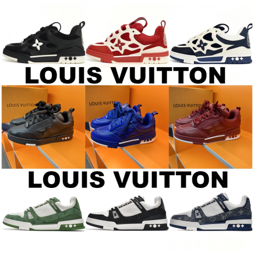 Louis Vuitton LV Trainer Chunky Leather Sneakers Multicolor