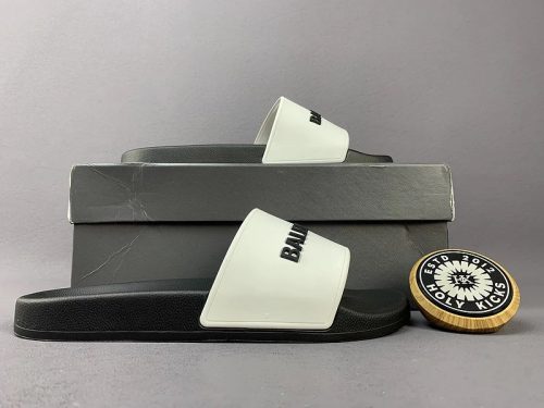 Balenciaga Pool Slide Casual Sandals White and Black