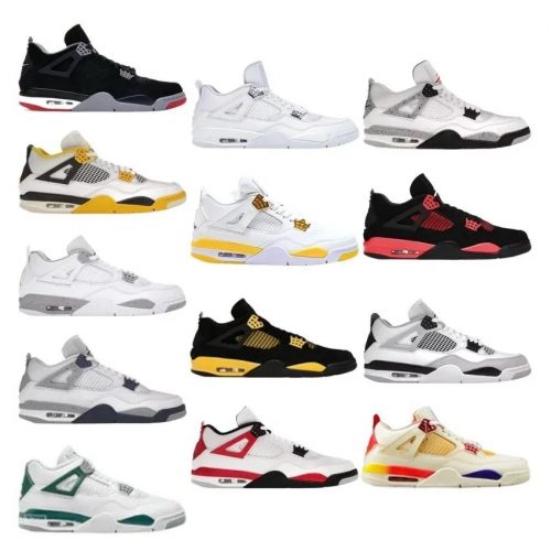 Jordan 4 Retro Iconic Basketball Sneakers Multicolor