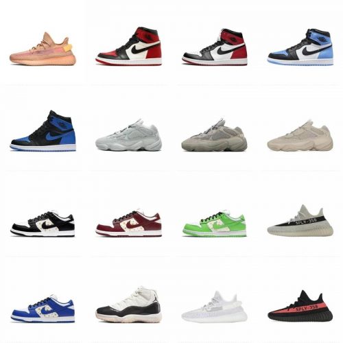 Nike Air Jordan and Yeezy Iconic Retro Sneakers Multicolor