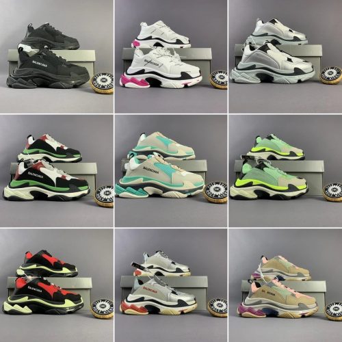 Balenciaga Triple S Chunky Sneakers Multicolor