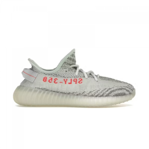 Adidas Yeezy Boost 350 V2 Blue Tint Knit Sneakers Gray and Light Blue
