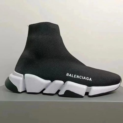 Balenciaga Speed 2.0 Knit Sneakers Black and White