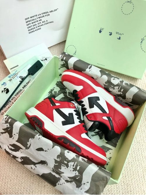 Off-White Out of Office chunky Sneakers Red and White