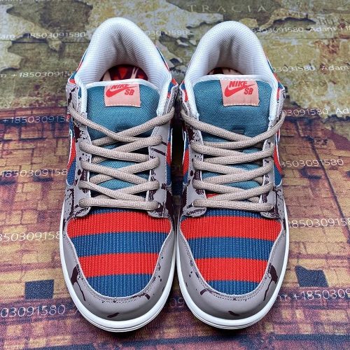 Nike SB Dunk Low Freddy Krueger Horror Movie Sneakers Multicolor