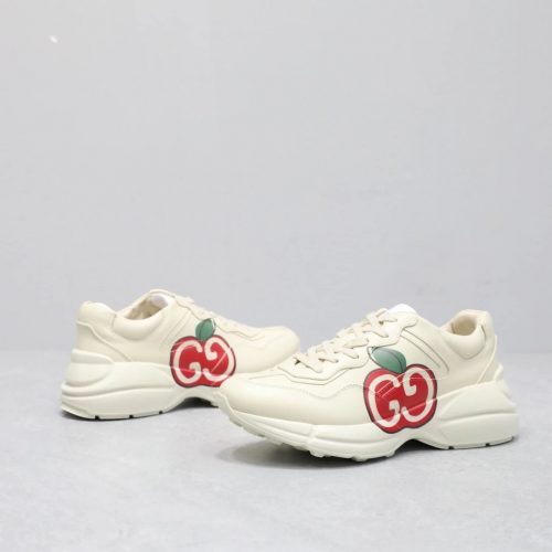 Gucci Rhyton Apple Chunky Sneakers White
