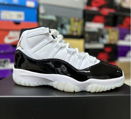 Jordan 11 Retro Concord High Top Sneakers White and Black