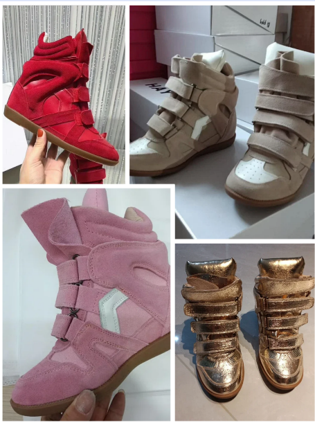Isabel Marant Balskee Chunky Wedge Sneakers Multicolor