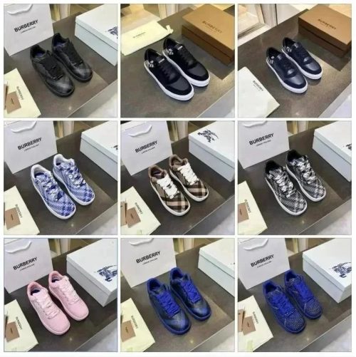 Burberry Check Print Low Top Sneakers Multicolor