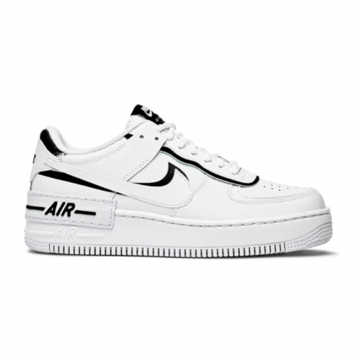 Nike Air Force 1 Shadow Chunky Sneakers White and Black