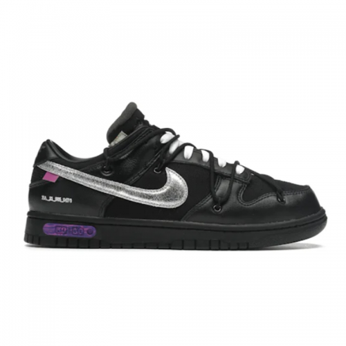 Nike Dunk Low Off-White Lot 50 Streetwear Sneakers Black