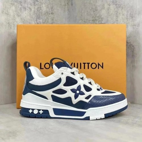 Louis Vuitton LV Trainer Chunky Sneakers Blue and White