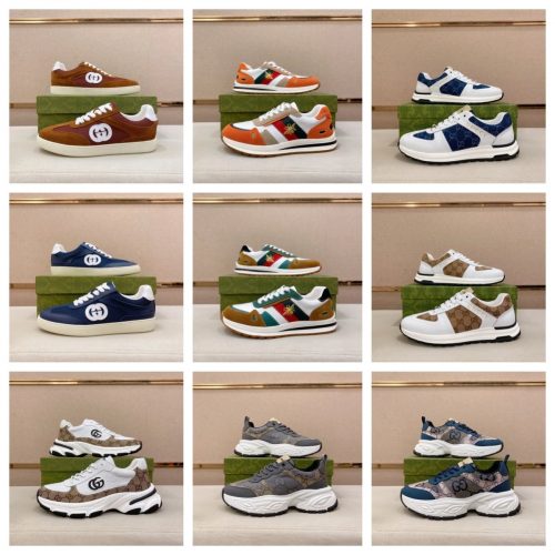 Gucci Rhyton and Run Chunky Sneakers Collection Multicolor