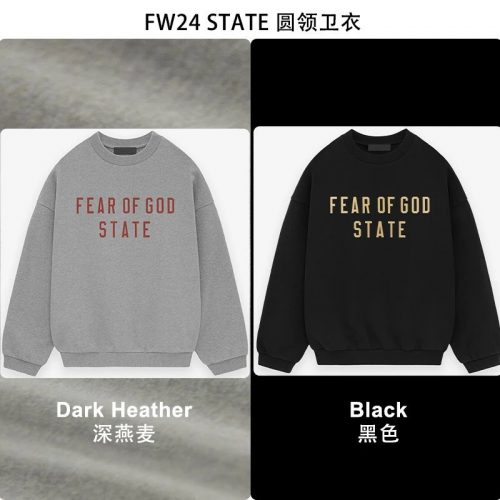 Fear of God FOG FW24 STATE Oversized Crewneck Sweatshirt Multicolor