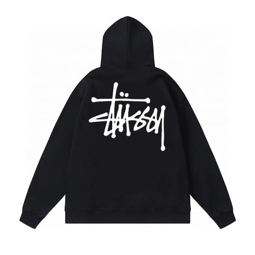 Stussy Basic Script Streetwear Hoodie Black