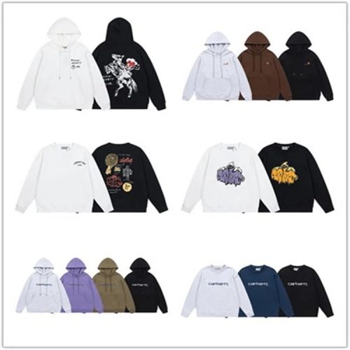 Carhartt Graphic Print Oversized Hoodie and Sweatshirt Collection Multicolor