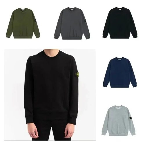 Stone Island Crewneck Sweatshirt Cotton Pullover Multicolor