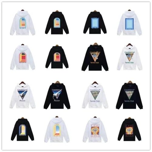 Casablanca Graphic Print Cotton Hoodie Multicolor