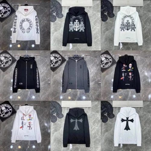 Chrome Hearts CH Graphic Print Streetwear Hoodie Multicolor
