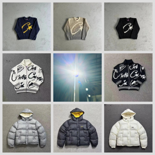 Corteiz C Star Streetwear Knit Sweaters and Puffer Jackets Multicolor