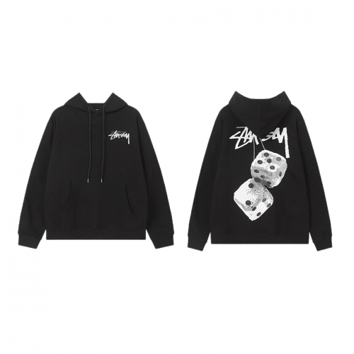 Stussy Dice Graphic Streetwear Hoodie Black