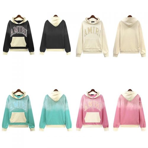 Amiri Varsity Arch Hoodie Oversized Streetwear Sweatshirt Multicolor