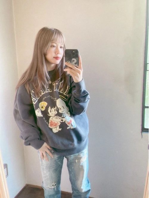 Design Graphic Print Oversized Sweatshirt Black