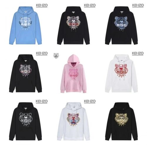 Kenzo Tiger Crest Graphic Streetwear Hoodie Multicolor