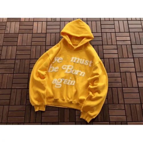 Cactus Plant Flea Market CPFM Ye Must Be Born Again Oversized Hoodie Yellow