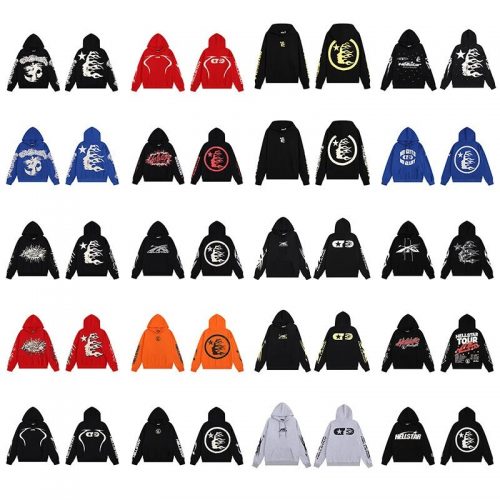 Hellstar Graphic Print Streetwear Hoodie Multicolor