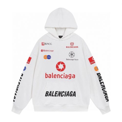 Balenciaga Corporate Graphic Oversized Hoodie White