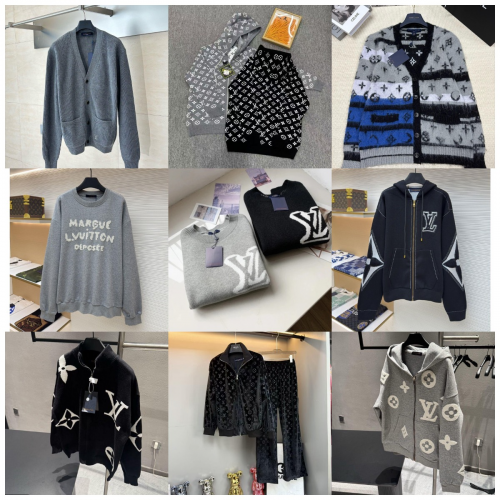 Louis Vuitton LV Monogram Knitwear Collection Luxury Sweaters and Hoodies Multicolor