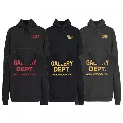 Gallery Dept. Hollywood Hoodie Streetwear Pullover Black