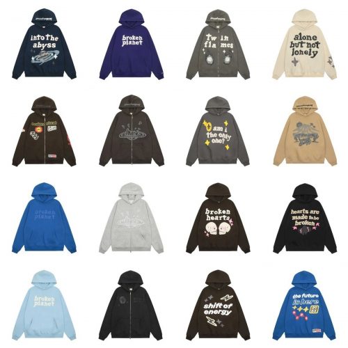 Broken Planet BP Graphic Print Streetwear Hoodie Multicolor