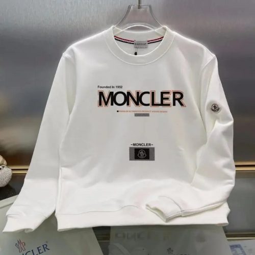 Moncler Graphic Print Cotton Sweatshirt White