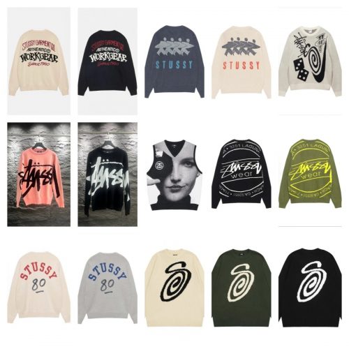 Stussy Knit Sweater Collection Graphic Streetwear Pullover Multicolor