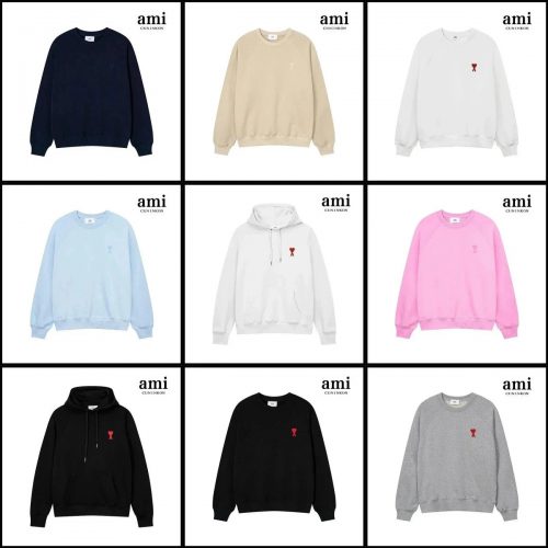 Ami Paris Ami Ami de Coeur Cotton Sweatshirt and Hoodie Multicolor
